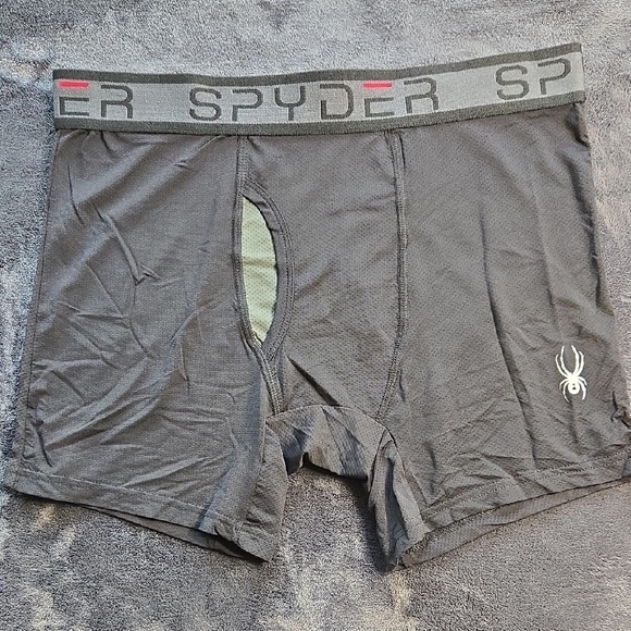 Spyder Black Boxer Briefs with Performance Fabric - Picture 1 of 4
